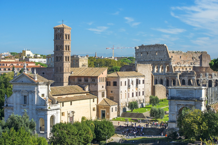 historic cityscapes and world famous sights of magnificent rome, italyのeditorial素材