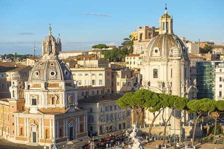 historic cityscapes and world famous sights of magnificent rome, italyのeditorial素材