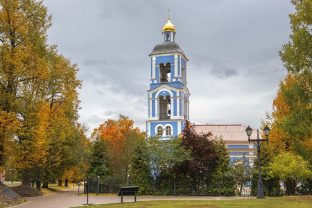 bell tower of Church in Tsaritsyno park, Moscow, Russiaのeditorial素材