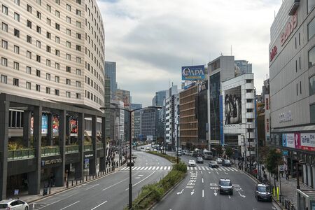 Tokyo, Japan - november 13, 2019: cityscape at the central business district of Tokyo, Japanのeditorial素材