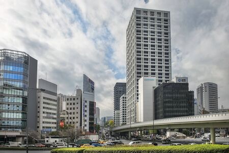Tokyo, Japan - november 13, 2019: cityscape at the central business district of Tokyo, Japanのeditorial素材