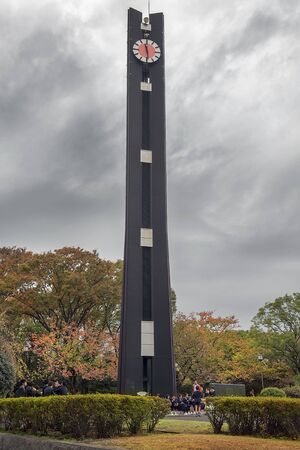 Tokyo, Japan - november 13, 2019: Clock Tower outside the Diet Building in Tokyo, Constitution Memorial Hall - Clock Tower commemorating the separation of powersのeditorial素材