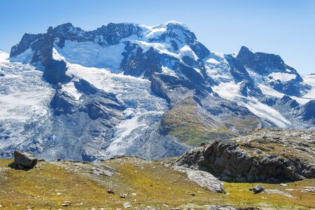 picturesque landscape with wild nature in the Swiss Alpsの写真素材
