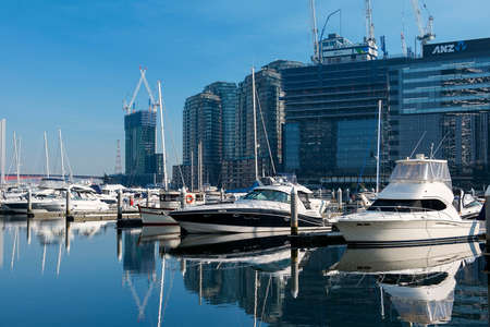 marina in Docklands, Melbourne, Victoria, Australiaのeditorial素材