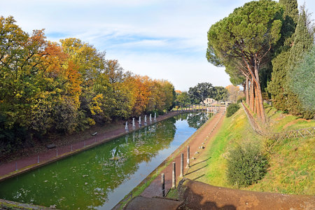 Canopus at Villa Adrian in Tivoli, Italyの写真素材
