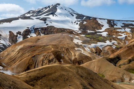 Volcanic mountains of Landmannalaugar in Fjallabak Nature Reserve. Icelandの写真素材