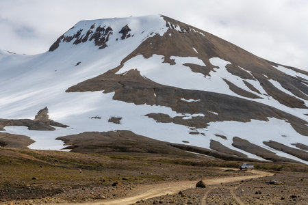 Beautiful mountain landscape in the Svalbard archipelago, Norwayの写真素材