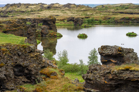journey through the magnificent nature of Icelandの写真素材