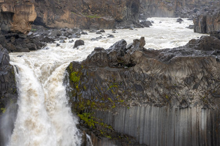 magnificent wild landscape in Icelandの写真素材