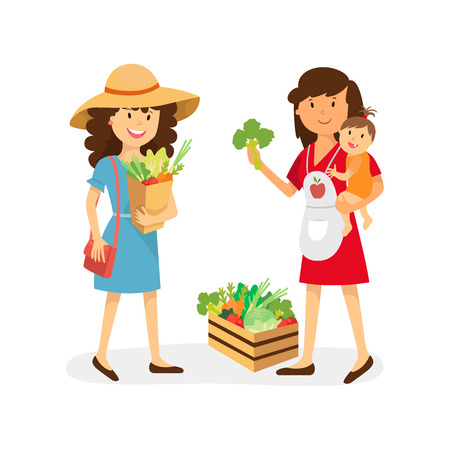 Sale of farm vegetablesのイラスト素材