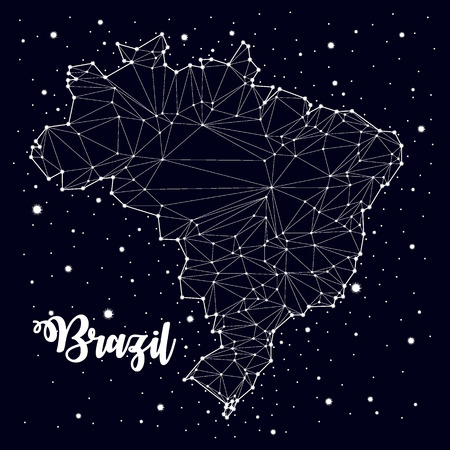 Constellation. Brazil maps, vectorのイラスト素材