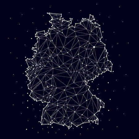 Germany map, constellation, vectorのイラスト素材