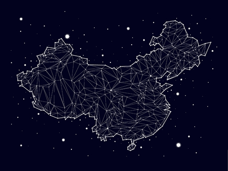 Constellation map of chinaのイラスト素材