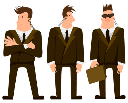 Bodyguard, a security guard. vectorのイラスト素材