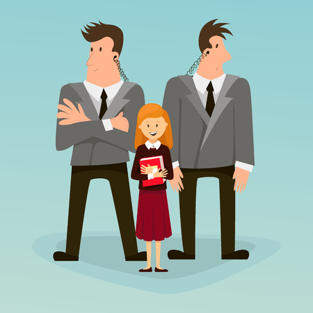 Bodyguard, a security guard. vectorのイラスト素材