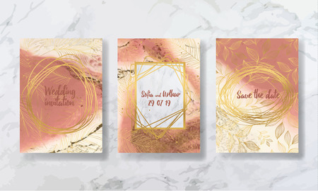 liquid marble with gold. flyer, business card, flyer, brochure, poster, for printing. trend vectorのイラスト素材
