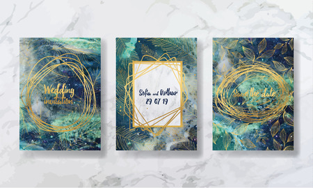 liquid marble with gold. flyer, business card, flyer, brochure, poster, for printing. trend vectorのイラスト素材