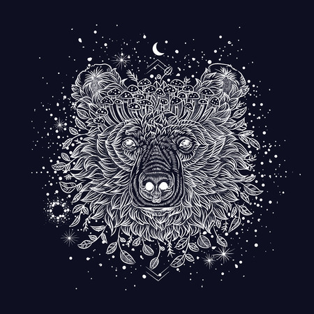 Vector illustration set of moon phases. Engraving styleのイラスト素材