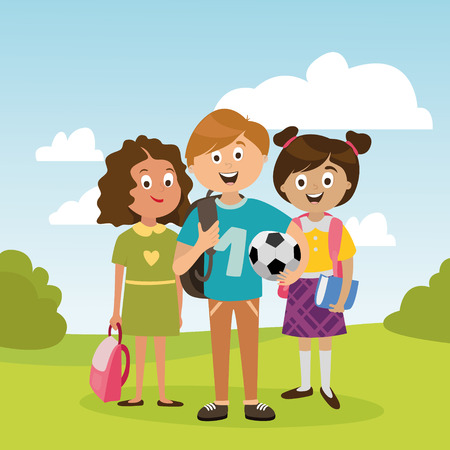 set of happy family, people, with their suitcases family, dinner, mom reads a story to children, large, Muslim, fashion illustration, stylish teenagers, friendship, vectorのイラスト素材