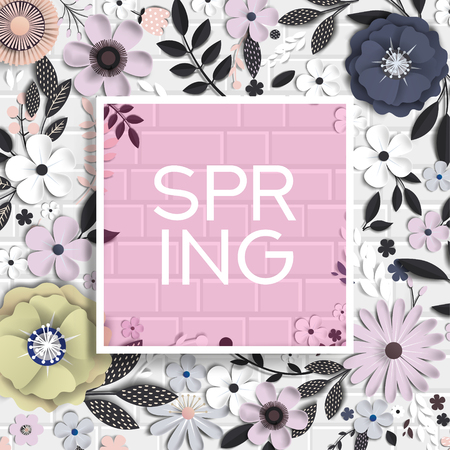 flowers or banners. Background with anemones can be used for a magazine, web, advertising.のイラスト素材