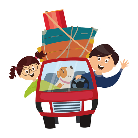 large set of children's characters of people. school pupils, fun jump, vectorのイラスト素材