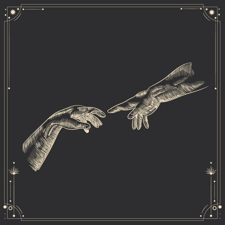 Vector illustration set of moon phases. Different stages of moonlight activity in vintage engraving style. Zodiac signsのイラスト素材