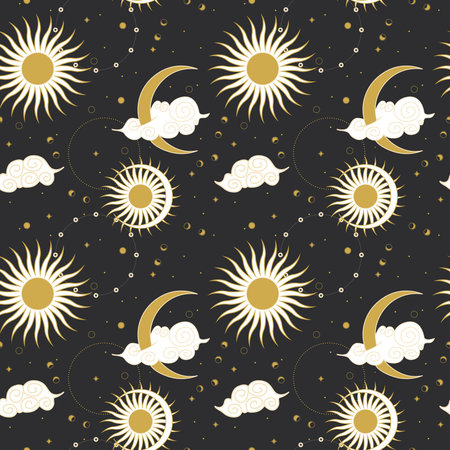 Vector illustration set of moon phases. Different stages of moonlight activity in vintage engraving...