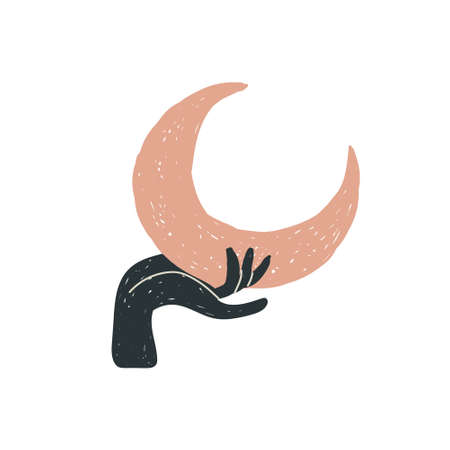 Modern bohemian style, folk tribal art in the Scandinavian style. Folk mythology, Swedish folklore. animals and plants.のイラスト素材