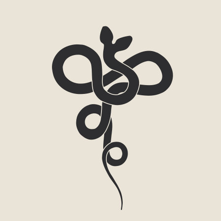 Symbol of the snake. Vector illustration isolated on white background.のイラスト素材
