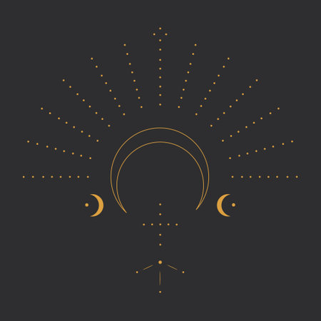 Geometric sacred symbols. Mystical signs, alchemy, occult, philosophical sign. For music album cover, poster, sacramental design.のイラスト素材