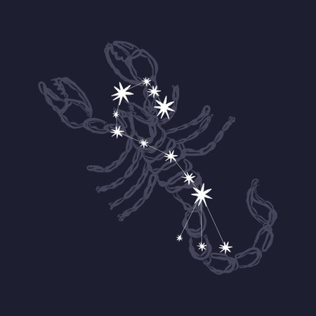 Zodiac sign Aquarius. Zodiac constellation. Vector illustration.のイラスト素材