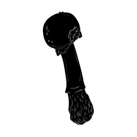Vector illustration of the head of a man with a long beard.のイラスト素材
