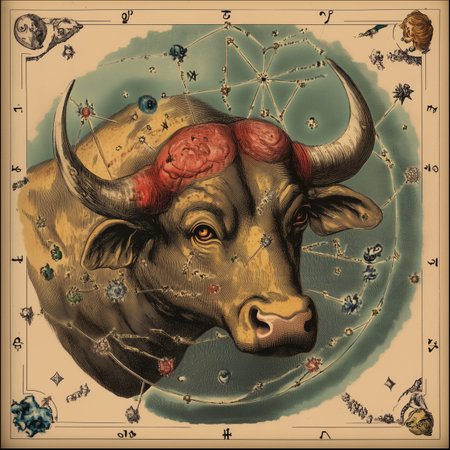 Astrological zodiac sign Taurus. Zodiacal illustrationの素材