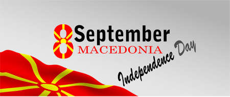 Macedonia Independence Day. Banner Independence Day of macedonia. vector eps 10のイラスト素材