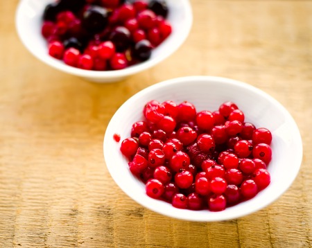 red and black frozen berries. Selective focusの写真素材