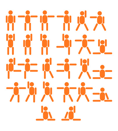 Sports people symbolsのイラスト素材