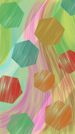 Abstraction with hexagons.の写真素材
