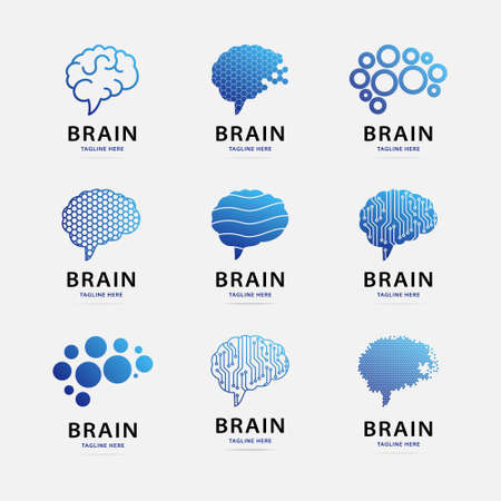 Brain abstract Icon creative design.のイラスト素材