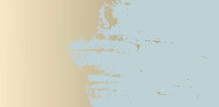 Abstract pastel blue background with gold grunge patina fashion elegance banner for text new collection, sale, special offer, wedding invitation card, event, advertising promotion flyer.Vector illustrationのイラスト素材