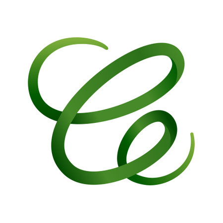 Abstract vector letter G graphic green logo with leaf, eco bio technology modern icon, isolated nature sign, symbol organic beauty cosmetic, vegetarian food, health and care product.Design business companyのイラスト素材