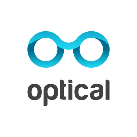 Abstract optical eyeglasses logo. Frame art Sunglasses, spectacles icon, vision sign vector...
