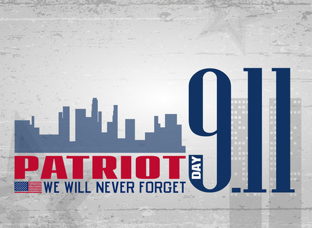 Vector illustration for Patriot Day. 11 th September. Lettering.のイラスト素材