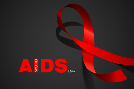 World Aids Day. Red Ribbon. Concept vector illustrationのイラスト素材