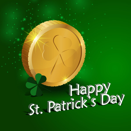 St. Patrick's Day vector illustration. Elements are layered separately in vector file.のイラスト素材