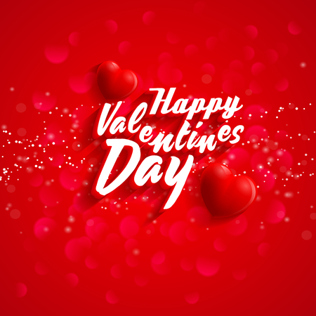 Happy Valentine's day lettering card. Vector illustration.のイラスト素材