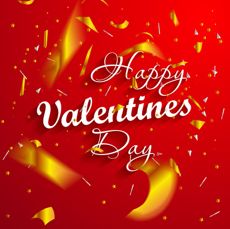 Happy Valentine's day lettering card. Vector illustration.のイラスト素材