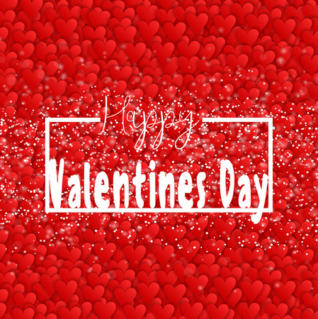 Happy Valentine's day lettering card. Vector illustration.のイラスト素材