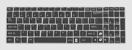 Keyboard mockup for laptopのイラスト素材
