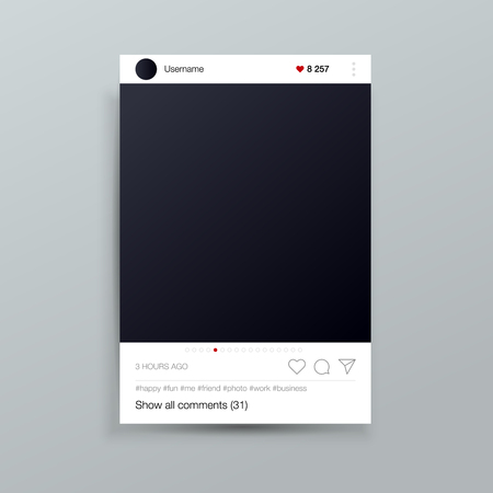 Photo frame for friends internet sharingのイラスト素材