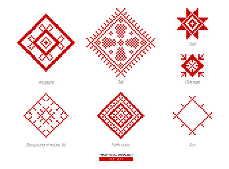 national ornament backgroundのイラスト素材